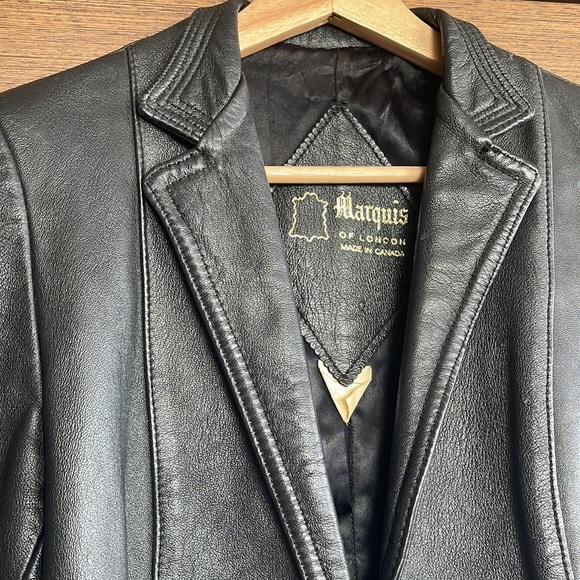 VINTAGE Genuine Leather Women’s Blazer ‘S’ - Picture 10 of 12